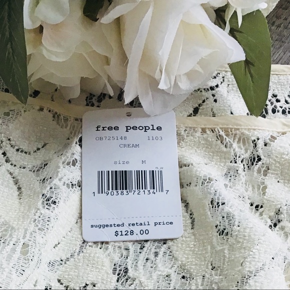 NWT Free People Ruby Cream Boho Mini Lace Dress - Picture 3 of 3